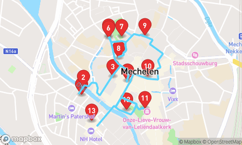 Mechelen Unveiled: A Tapestry Through Time tour map
