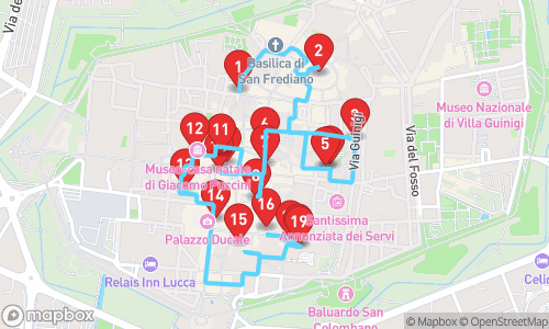 Lucca: A Hilarious History Hunt with Ryan Multilingual! tour map