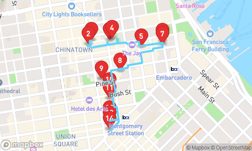 San Francisco: A Journey Through Time tour map