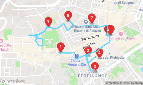 Naples: A Palimpsest of Power and Piety tour map