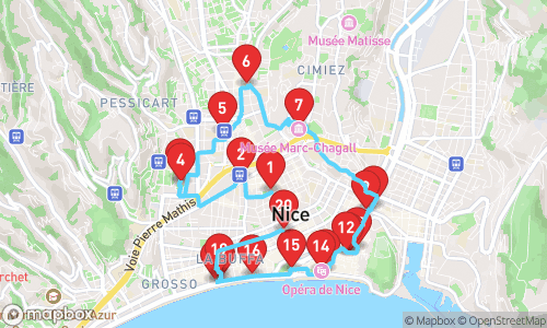 Enchanting Echoes: A Journey through Nice's Heart tour map