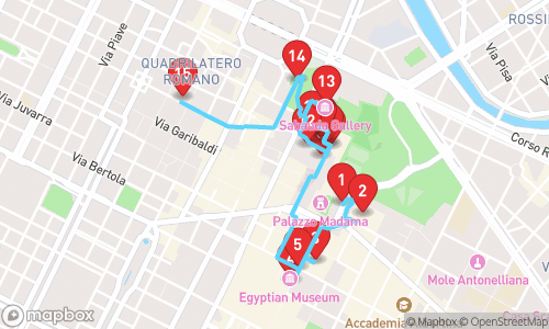 Turin: From Roman Outpost to Royal Capital tour map