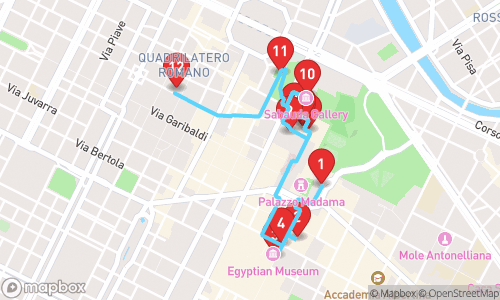 Turin: A Journey Through Royal Power and Italian Identity tour map