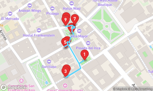 Timeless Treasures: A Journey Through Historic Cusco tour map