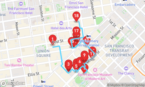 San Francisco: A Journey Through Time & Culture tour map