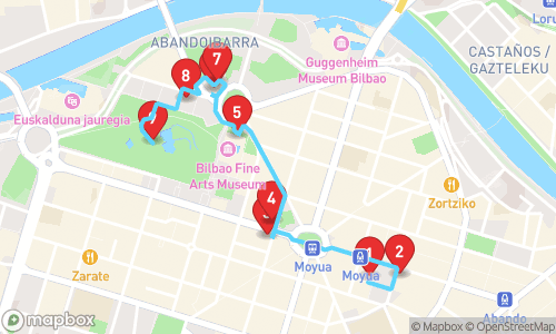 Explore Bilbo: A Journey Through History & Modernity tour map