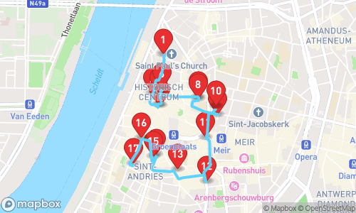 Anvers : Un Voyage à Travers le Temps et l'Histoire tour map