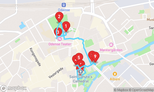 Ontdekkingstocht door Historisch Odense tour map