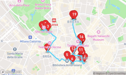 Milan: Un Voyage à Travers l'Art, l'Histoire et la Culture Italienne tour map
