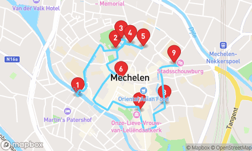 Entdeckungsreise durch Mechelen: Geschichte, Kultur und Architektur tour map