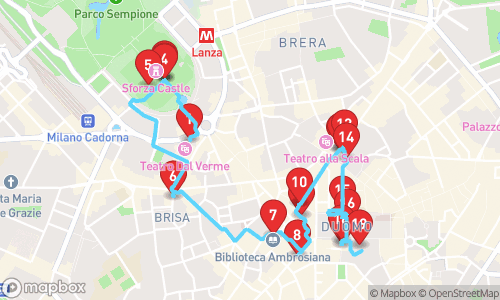 Mailand: Eine Reise durch die Geschichte und Kultur der 'modernen' italienischen Stadt tour map