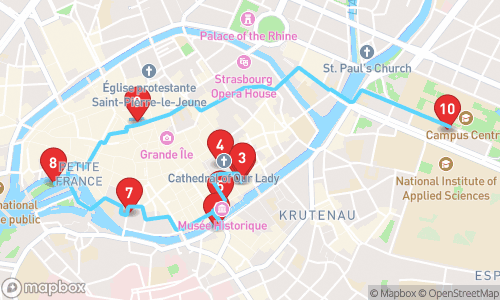 A Journey Through Time: The Splendors of Strasbourg tour map