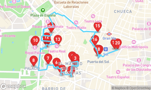 Madrid: A Journey Through Time & Culture tour map