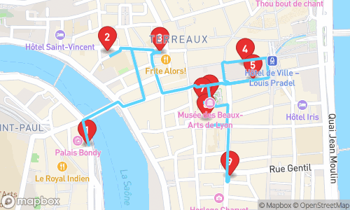 The Historic Marvels & Cultural Treasures Tour of Lyon tour map