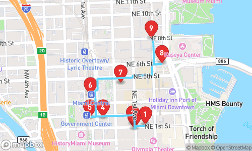 Miami: An Architectural and Historical Odyssey tour map