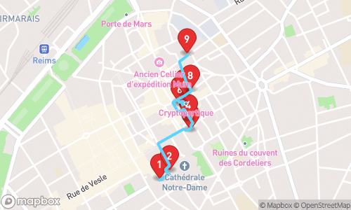 Reims : Voyage au Cœur de l'Histoire et du Champagne tour map