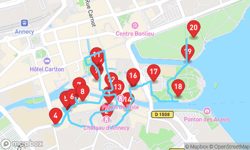 Exploring the Charm: A Historical Journey Through Annecy tour map