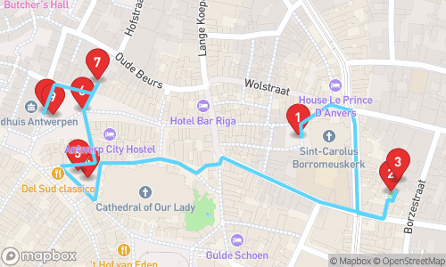 Antwerpen Adventure: History & Legends Unleashed tour map