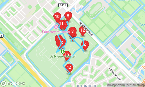 Historische Verkenningstocht door Diemen tour map