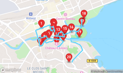 Historical & Cultural Journey Through Enchanting Annecy tour map