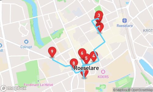 De Historische Schatten Van Roeselare tour map