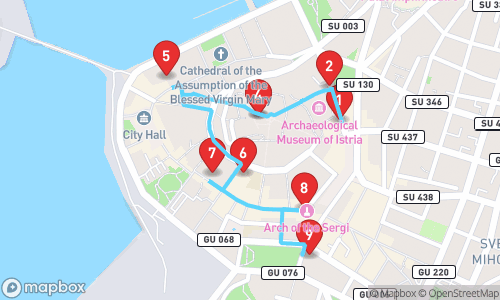 Exploring Ancient & Modern Wonders: A Journey Through Historic City Of Pula tour map