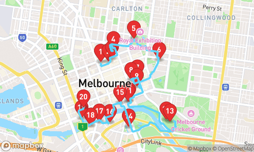 Melbourne Mystique: A Journey Through Time and Culture tour map