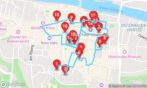 Historic Wonders & Architectural Marvels: A Journey Through Time in Regensburg tour map