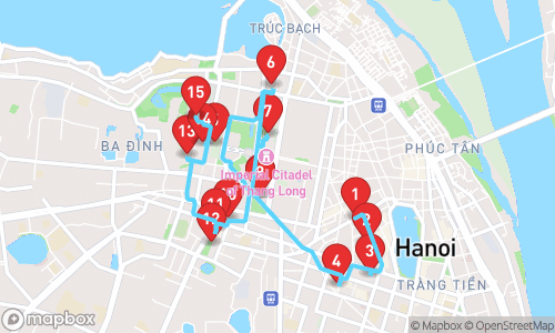 Hanoi: The Weird, The Wild & The Wonderful tour map