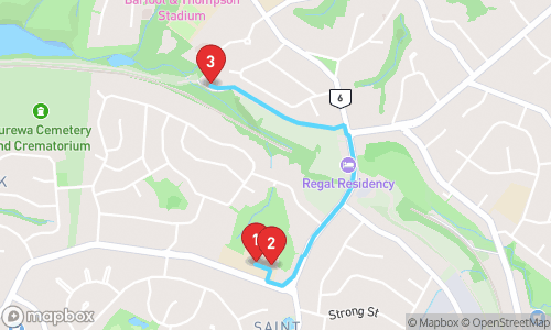 Auckland: Heritage, Faith, and Urban Pathways tour map