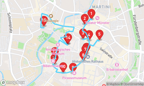 Münster: Un voyage à travers l'histoire, la culture et la paix tour map