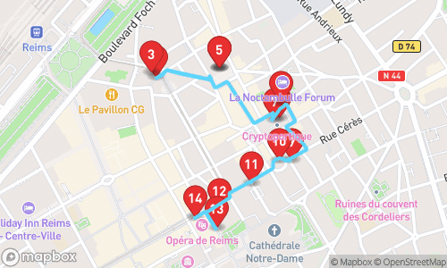 Reims: Kroniek & Champagne - Een Historische Ontdekkingsreis tour map