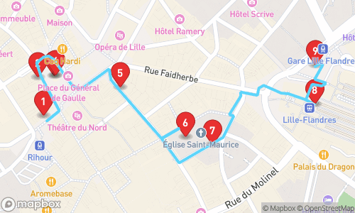 Historische Wandeling door Rijsel: Een Reis door Tijd en Architectuur tour map