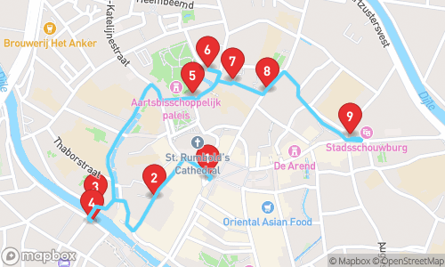 Malines : Un Voyage à Travers le Temps et l'Architecture tour map