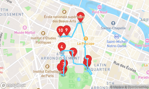 Paris Unchained: A Cultural Odyssey tour map