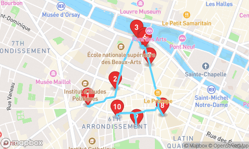 Paris Unveiled: Artistry & Anecdotes tour map