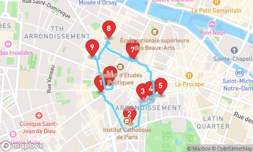 Paris Unveiled: A Journey Through Time & Temptation tour map