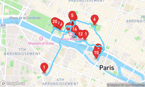 Parijs: Een Wandeling Door Verleden En Heden tour map